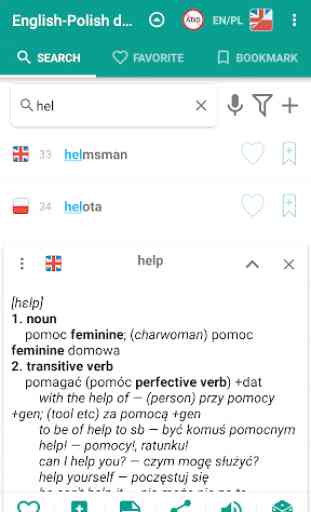 English-polish & Polish-english offline dictionary 2