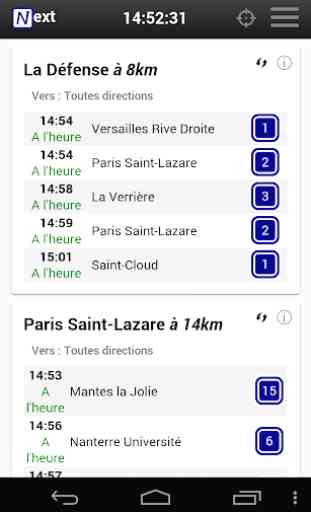 Next -Horaires SNCF transilien 1
