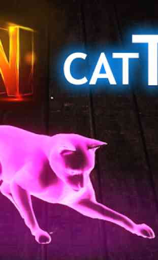 Neon del gato Tom Holograma 1