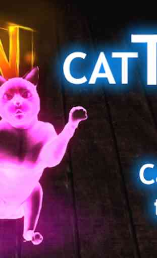 Neon del gato Tom Holograma 3