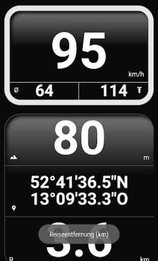 Tachometer km/h mit Entfernungsmesser und HUD 3