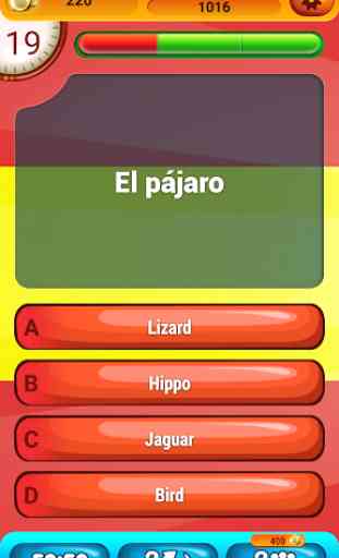 Español Vocabulario Quiz Juego 2