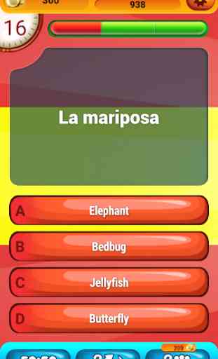 Español Vocabulario Quiz Juego 4