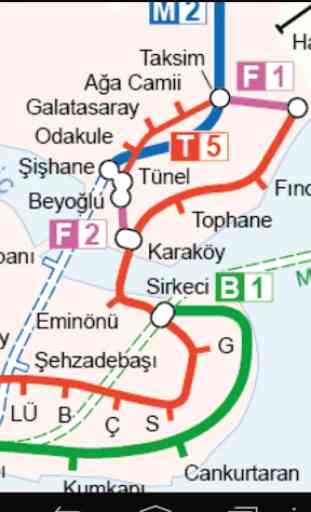 Estambul Metro y Tranvía Mapa 2019 2