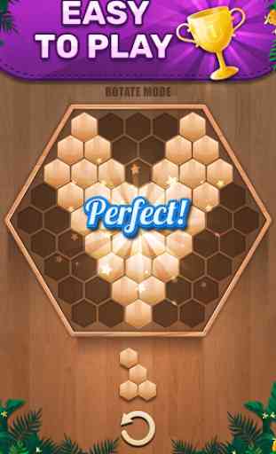 Wooden 100 Block Puzzle: Wood Hexa Star Gem 4