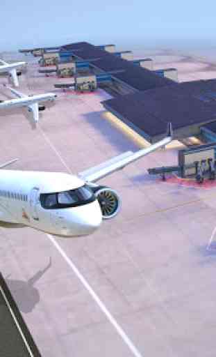 Avión, estacionamiento, 3D 1