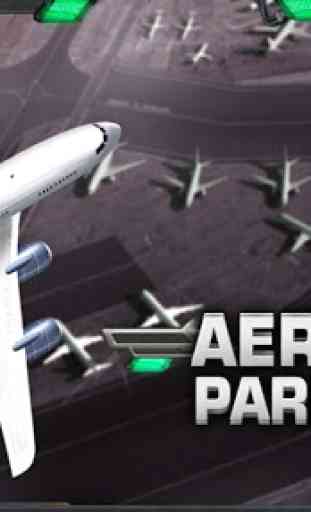 Avión, estacionamiento, 3D 2