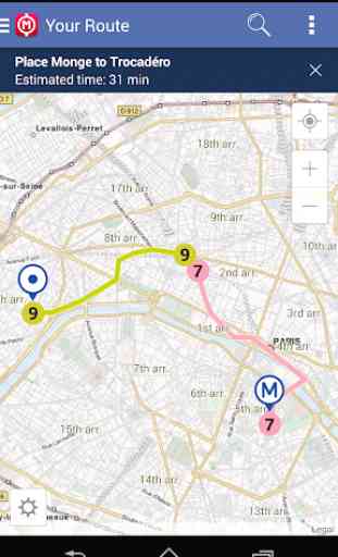 Paris Metro Map - Route Plan 4