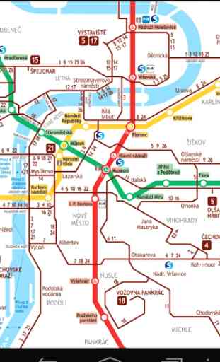 Praga Metro y Tranvías Mapa 2019 1