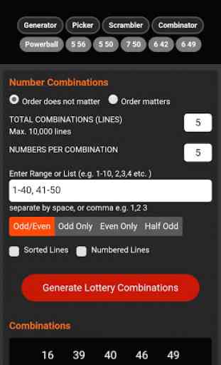 Lucky Lottery Number Generator 4