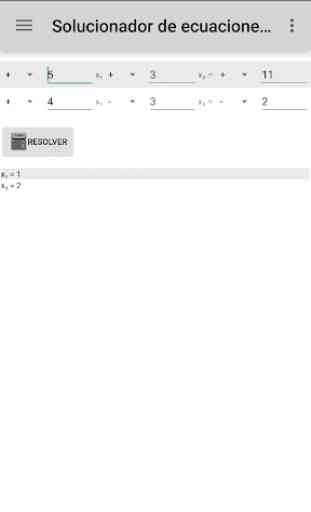 Solucionador de ecuaciones 2