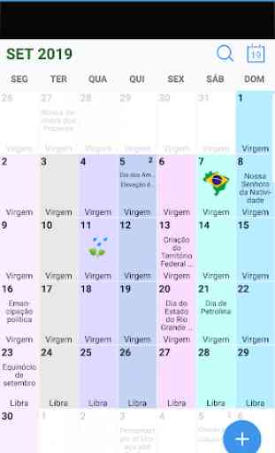 Calendario de Brasil 2019 y 2020 3