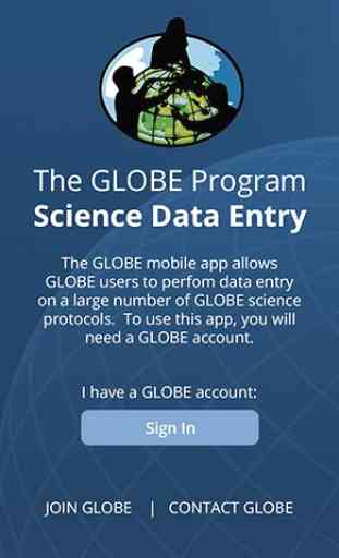 GLOBE Data Entry 1