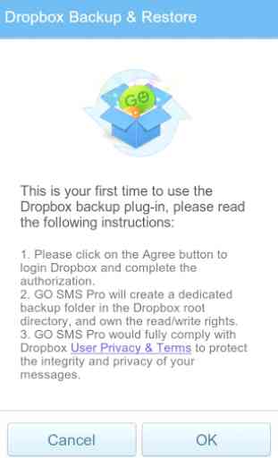 GO SMS Pro Dropbox Backup 3