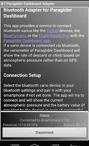 Bluetooth Vario - PG Dashboard 1