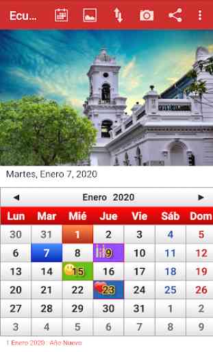 Ecuador Calendario 2020 1