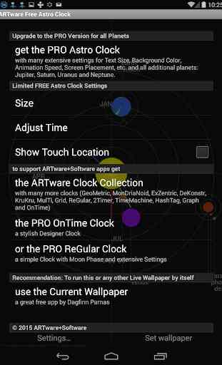 Gratis Astro Clock LWP 3