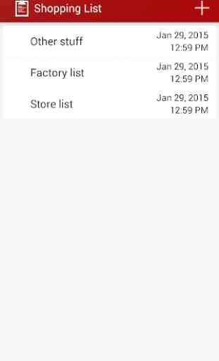 Shopping List 1