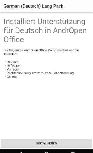 German (Deutsch) Lang Pack for AndrOpen Office 1