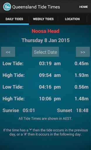 Queensland Tide Times 1