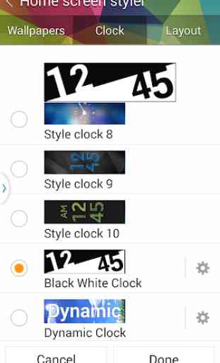 Gear Fit Black White Clock 3