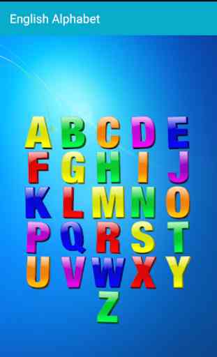 Aprender el alfabeto Inglés 1