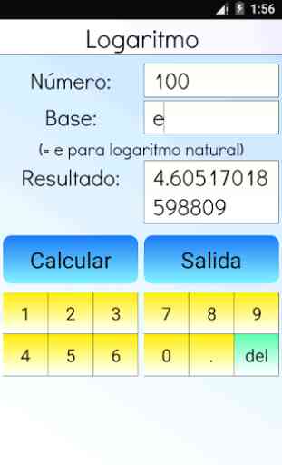 Calculadora de logaritmos 2