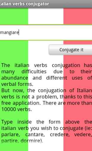 Conjugador de verbos italianos 2