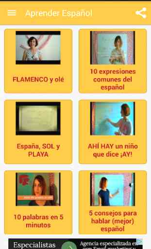 Aprender español y vocabulario 3