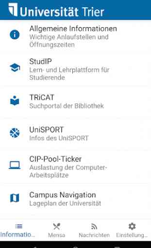 CampusApp Universität Trier 1