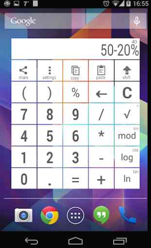 Calculadora Widget Multicolor 1