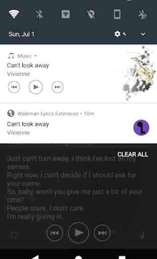 Walkman Lyrics Extension Búsqueda de letras 2
