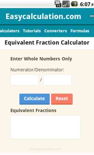 Equivalent Fraction Calculator 3