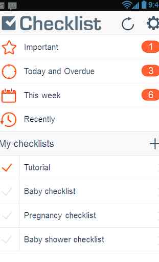 Baby checklist 1