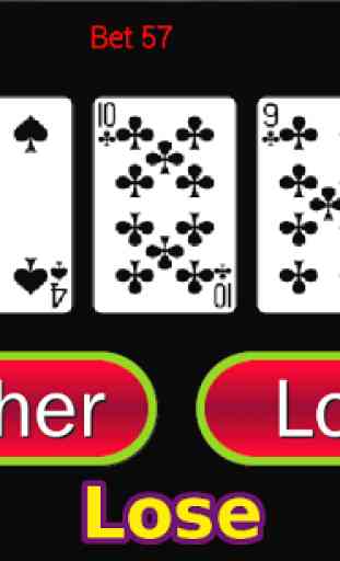 Higher or Lower card game 4