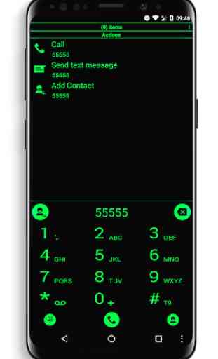 Theme for Drupe and RocketDial and ExDialer BGreen 3