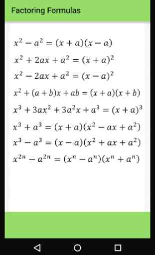 Maths Algebra Formula 3