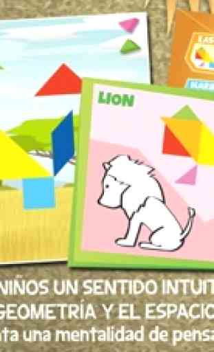 Niños Pequeños Aprendiendo Rompecabezas: Safari 1
