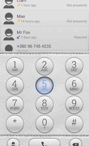 Theme for ExDialer White Leather 1