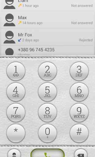 Theme for ExDialer White Leather 2