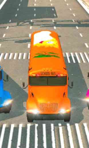 Autobús escolar que conduce 3D 4