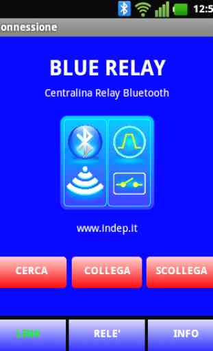 BLUE RELAY: Bluetooth Relè 1