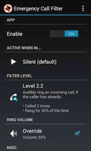 Emergency Call Filter 1