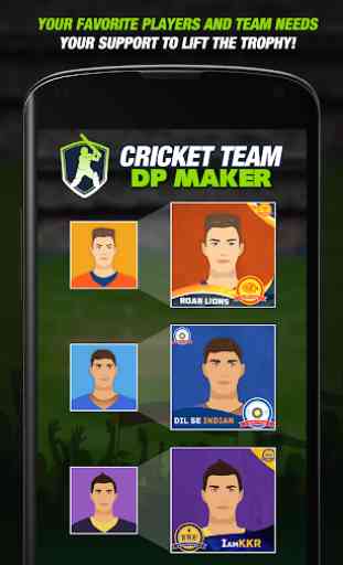 Cricket Team DP Maker 2