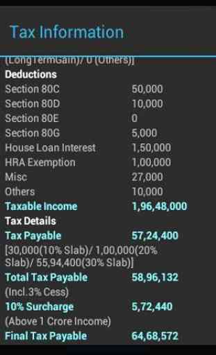 India Tax Calculator FY 2019-2020 2