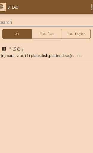 Japanese Thai Dictionary(JTDic) 1