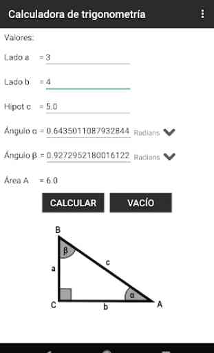Calculadora de trigonometría 2