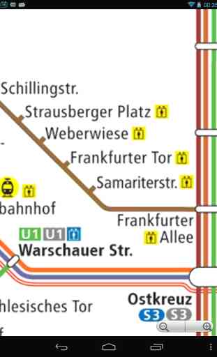 Berlin Metro (U-Bahn) Mapa 2019 2