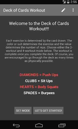Deck of Cards Workout 2
