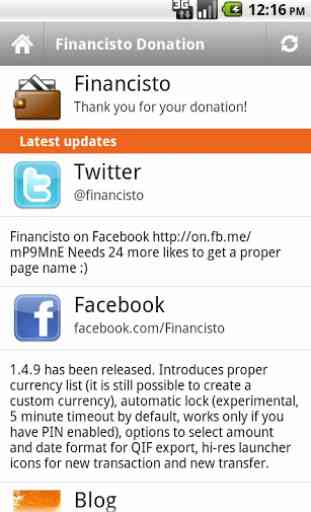 Financisto Donation 1